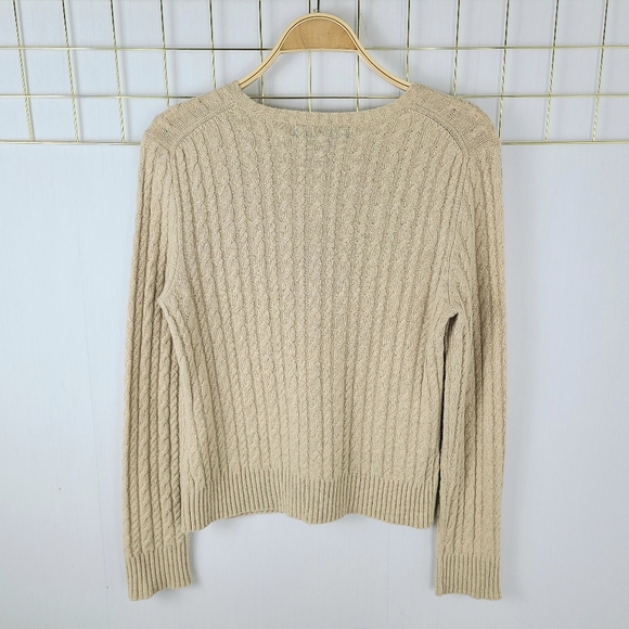 Express Design Studio Cashmere Angora Rabbit Hair Cable Knit Vintage Sweater - Picture 2 of 8